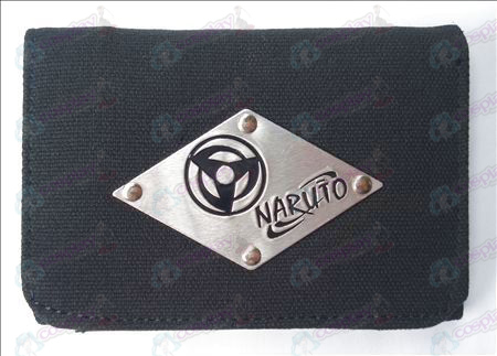 Naruto kirjoittaa pyöreät silmät Valkoinen kangas lompakko