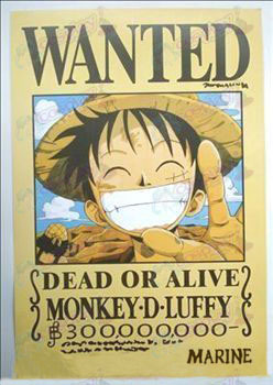 42 * 29 Luffy halusi kohokuvioitu juliste (kuvia)
