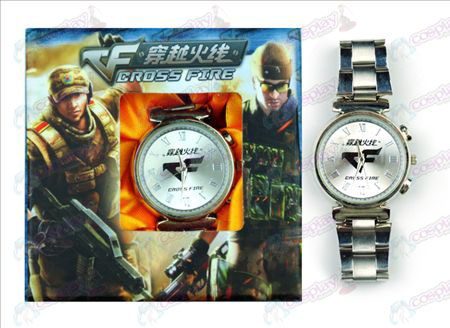 CrossFire Tarvikkeet logo Watch (valkoinen)