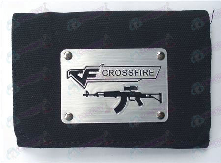 CrossFire Asusteet Valkoinen Canvas lompakko (musta)