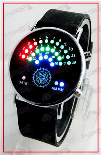 Värikäs Korean fan LED kellot - Musta Butler Tarvikkeet