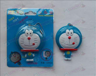 Doraemon kieli nuolee peili