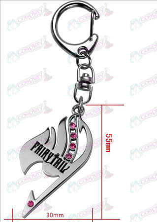 Fairy Tail avaimenperä kanssa timantti (vaaleanpunainen timantti)