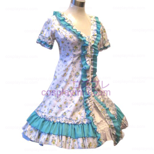 Puutarha Style Sininen Broken Flower Dress Lolita Cosplay pukuja