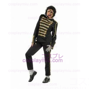 Michael Jackson Military Prince Musta Cosplay pukuja