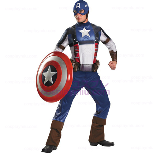 Kapteeni Amerikka Movie - Captain America Deluxe Adult cosplay pukuja