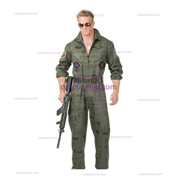 Top Gun Air Force Army Flight Suit Halloween cosplay pukuja