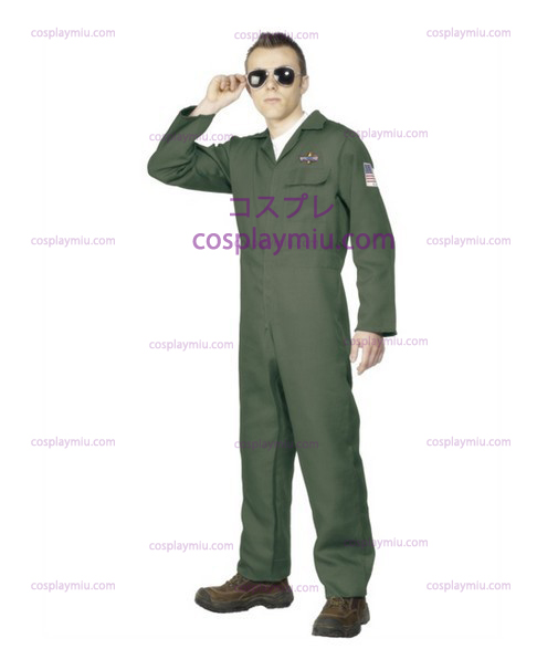 Aikuisten Miesten Aviator Topgun Pilot Fancy Dress cosplay pukuja