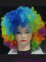 Halloween räjähtävä värikäs Wig-Multi-värinen pellen peruukki