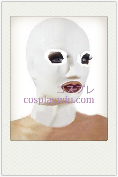 Pure White Female Latex Mask silmät auki ja suu