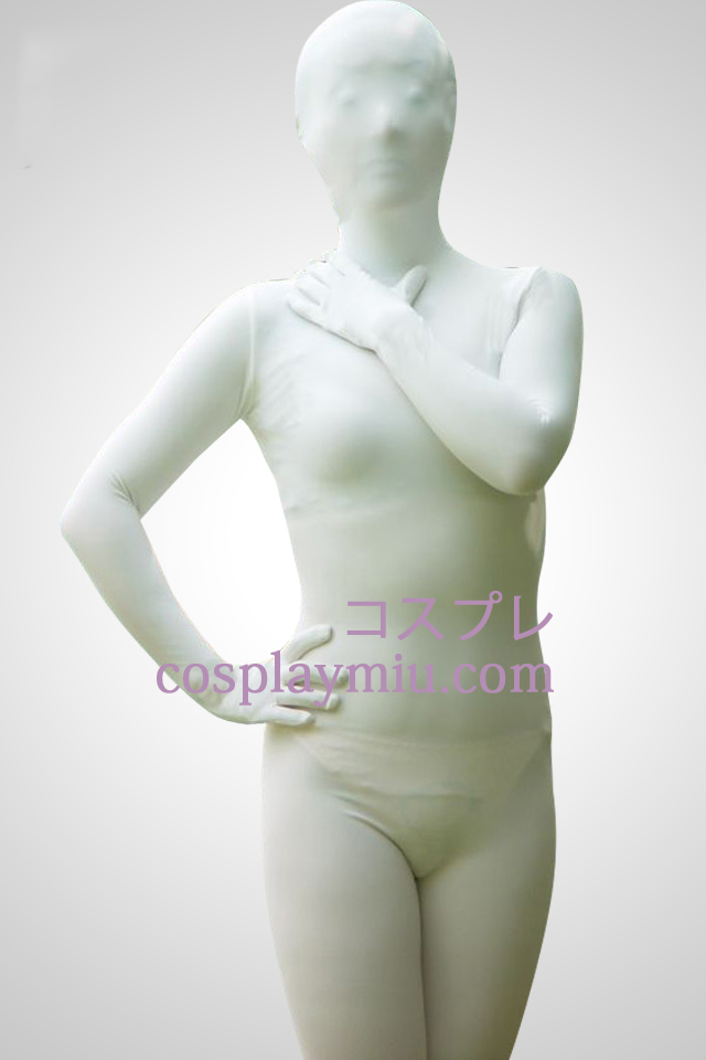 Valkoinen Lycra Spandex Unisex Zentai Suit