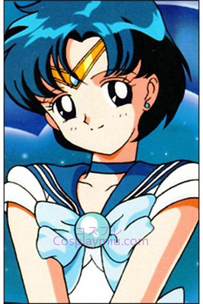 Sailor Moon Mizuno Ami Sailor Mercury Lyhyt Cosplay peruukki