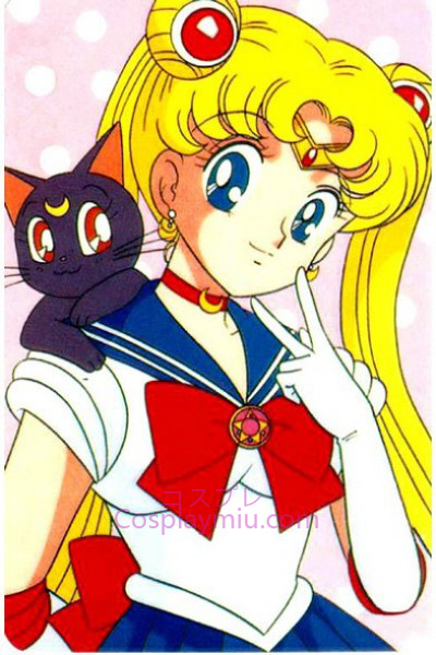 Klassinen Sailor Moon Tsukino Usagi Cosplay peruukki