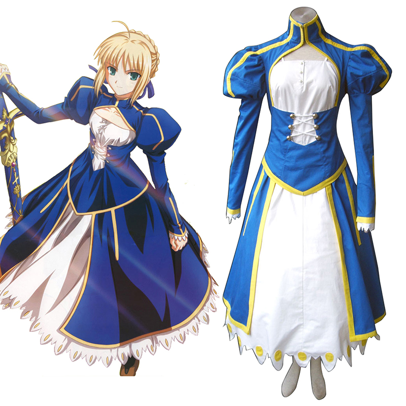 The Holy Grail War Saber 1 Sininen Cosplay Puvut Suomi