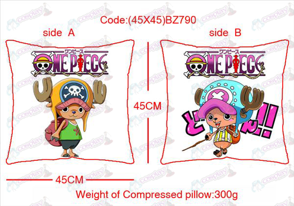 (45x45) BZ790-One Piece Tarvikkeet Anime sivuinen neliö tyyny