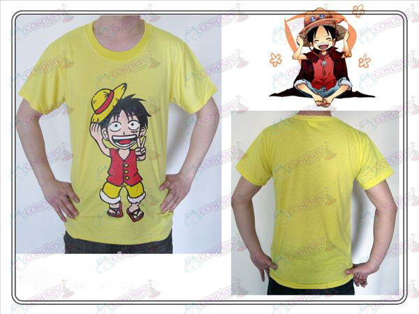 One Piece Tarvikkeet Luffy T-paita (keltainen)