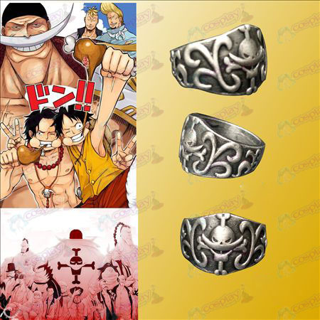 One Piece Asusteet Valkoinen Huzi Hai Pirates Ring-kortti