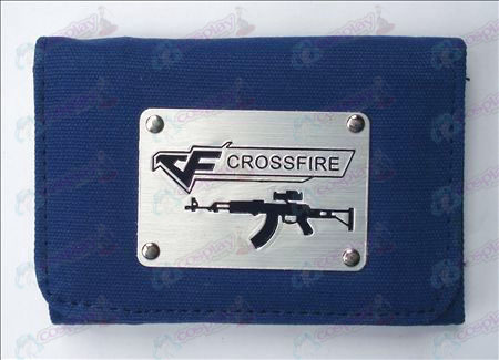 CrossFire Asusteet Valkoinen Canvas Lompakko (sininen)