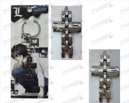 Death Note Tarvikkeet Cross avaimenperä musta ja valkoinen