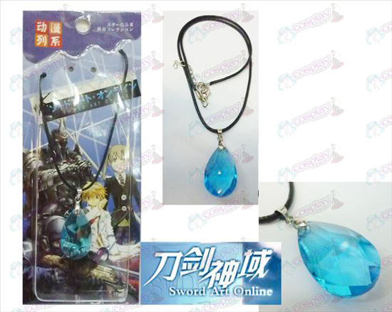 Sword Art Online Tarvikkeet Yui sininen kristalli sydän kaulakoru