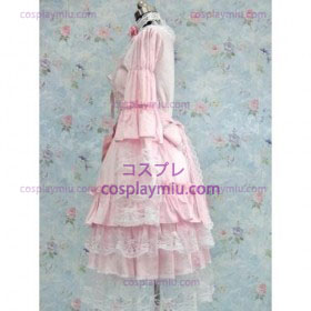 Räätälöity Pink Gothic Lolita Cosplay pukuja