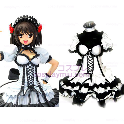 Haruhi Suzumiya Black Dress Lolita Cosplay pukuja