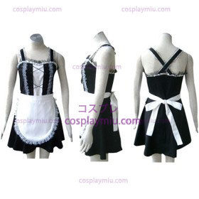 Musta Gothic Lolita cosplay puku