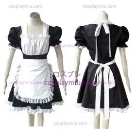 Musta Gothic Lolita cosplay puku