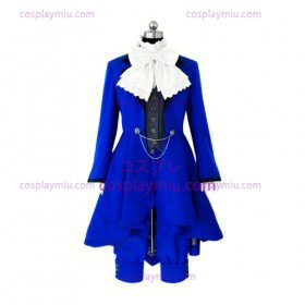 Kuroshitsuji Ciel Phantomhive Cartoon Sininen Lolita Cosplay pukuja