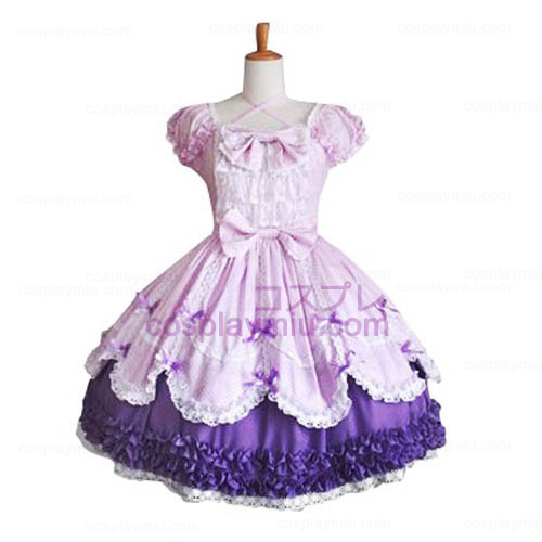 Söpö puhvihihat makea Lolita Cosplay Dress