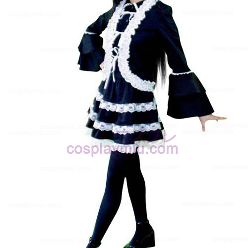 Musta Lolita Halloween Cosplay pukuja