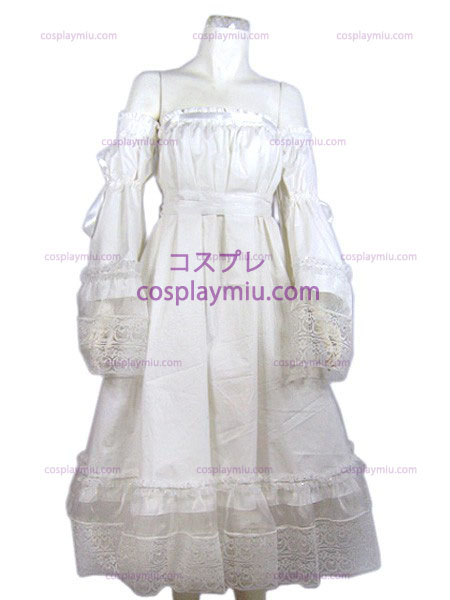 valkoinen halpa Lolita cosplay puku