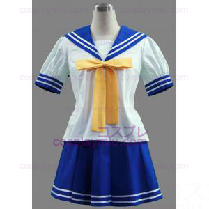 Lucky Star Sakura School Girl Summer koulupuku Cosplay pukuja