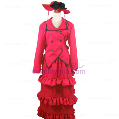 Musta Butler Madam Red Angelina Dalles Halloween Cosplay pukuja