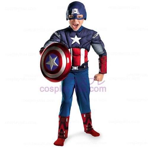Avengers Kapteeni Amerikka Classic Muscle Chest Child cosplay pukuja