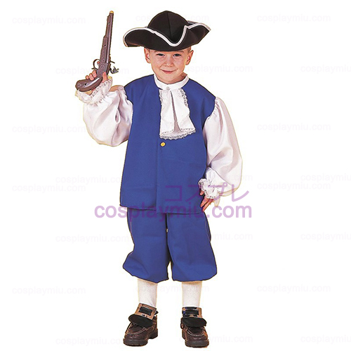 Pikku Colonial Boy Child cosplay pukuja