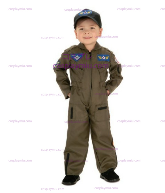 Kid ilmavoimien hävittäjälentäjä Top Gun Halloween cosplay pukuja