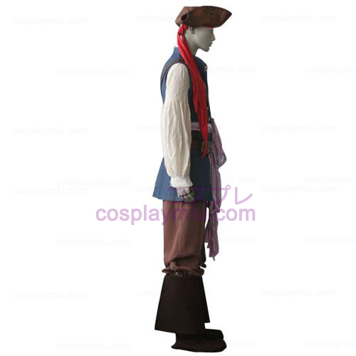 Pirates of the Caribbean kapteeni Jack Sparrow Cosplay pukuja