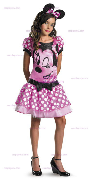 Klubitalo Minnie Mouse Pink Child cosplay pukuja