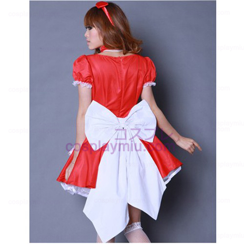Red bowknot Lolita Maid Outfit / Cosplay Maid Puvut