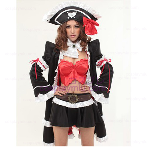 Red Lily Anna Cosplay Anime Halloween Pirate Maid Puvut