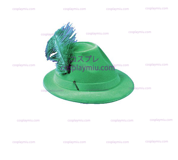 Vihreä Flocked Alpine Hat