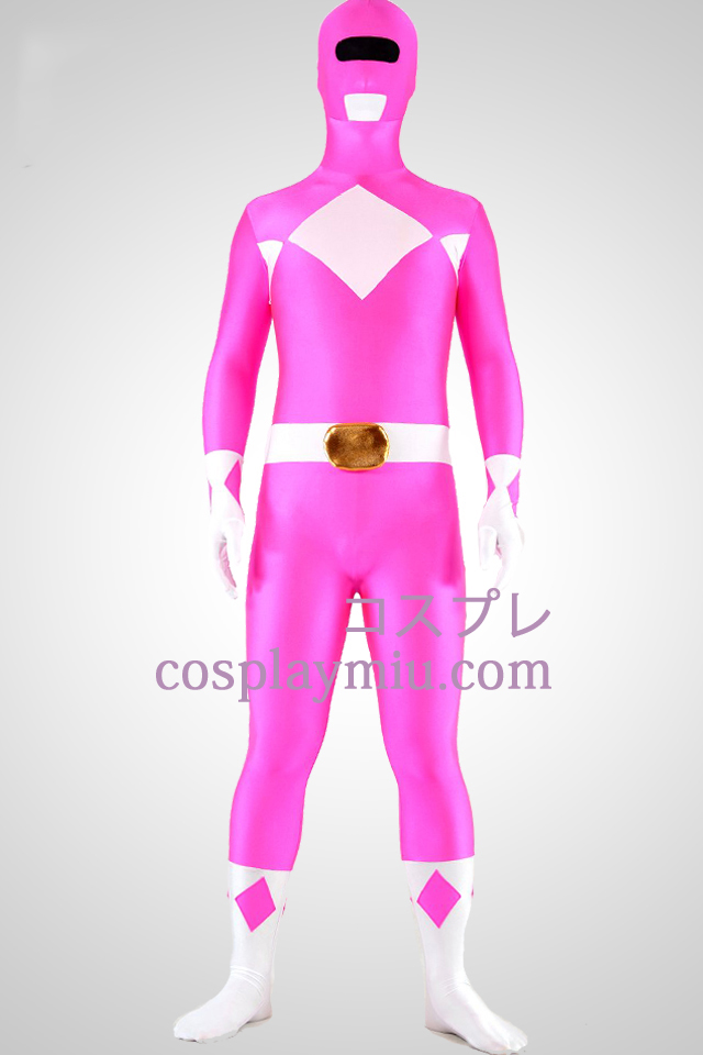 Mighty zentaiin Pink Ranger Lycra Spandex Superhero Zentai Suit