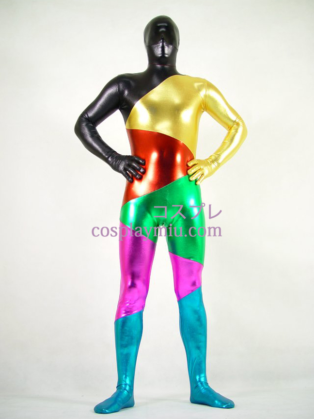 Shiny Metallic Kuusi Colers Unisex Zentai Suit