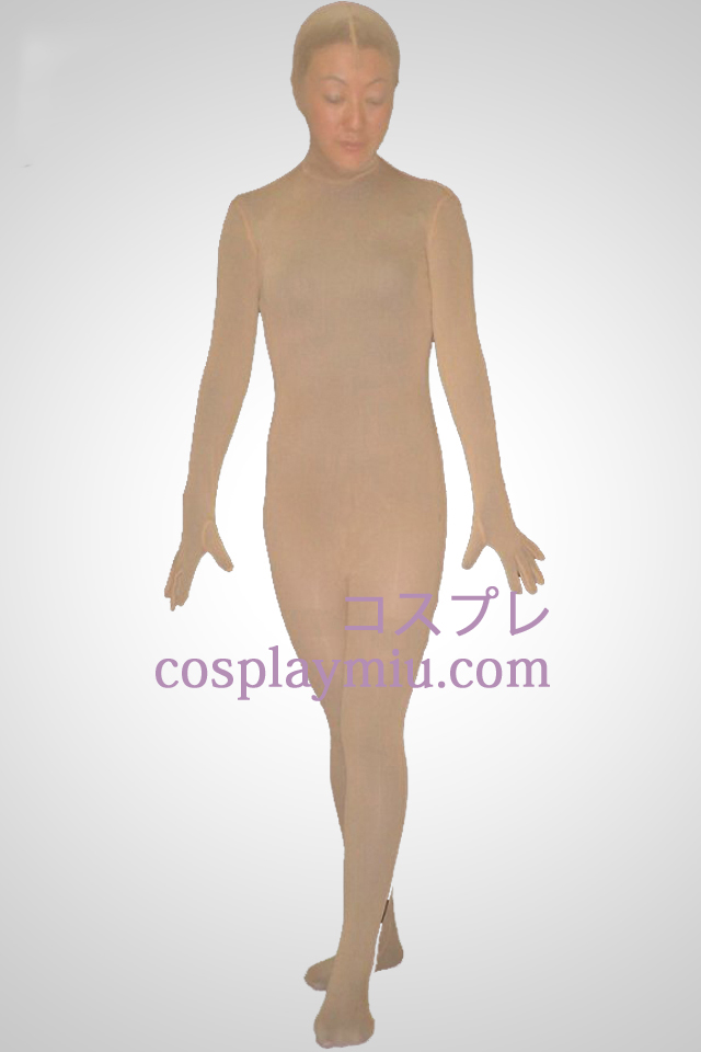 Nude Ihon väri Silk Lycra Spandex Unisex Zentai Suit