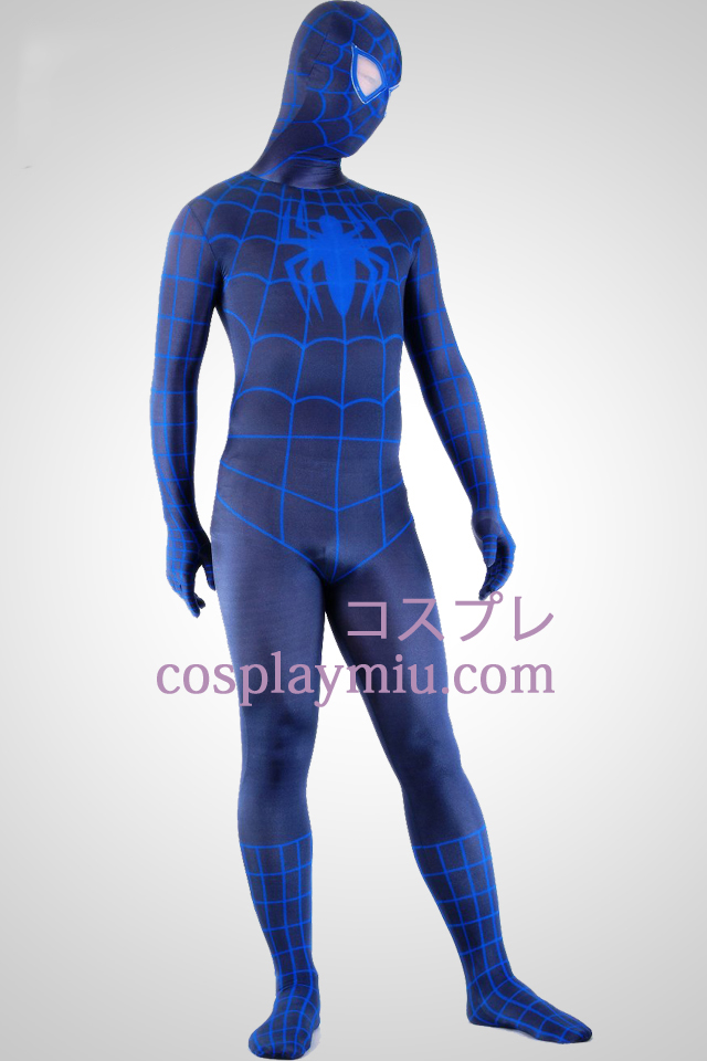 Musta ja sininen Spiderman Superhero Zentai Suit