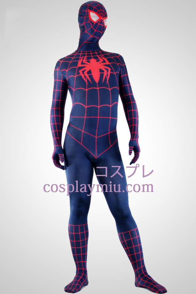 Deep Sininen ja punainen Lycra Spandex Spiderman Superhero Zentai Suit