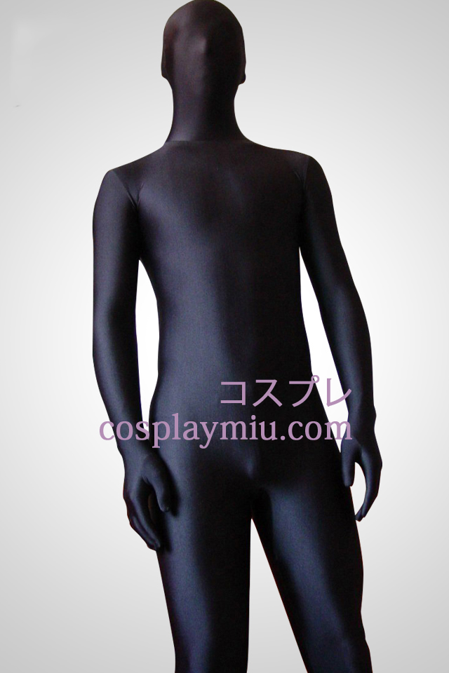 Musta Lycra Spandex Unisex Zentai Suit