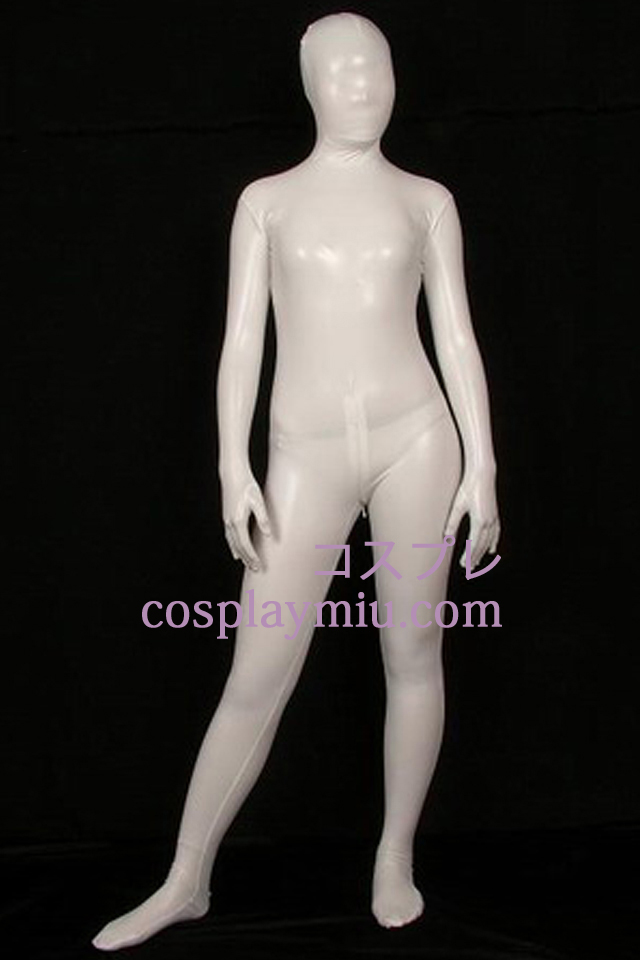 Valkoinen PVC Full Body Unisex Zentai Suit