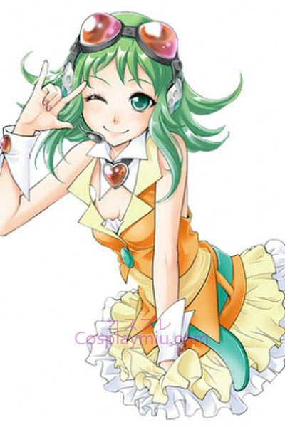 Vocaloid Gumi Green Long Cosplay peruukki